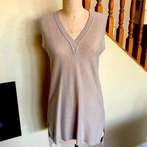 Vince cashmere v-neck vest tunic